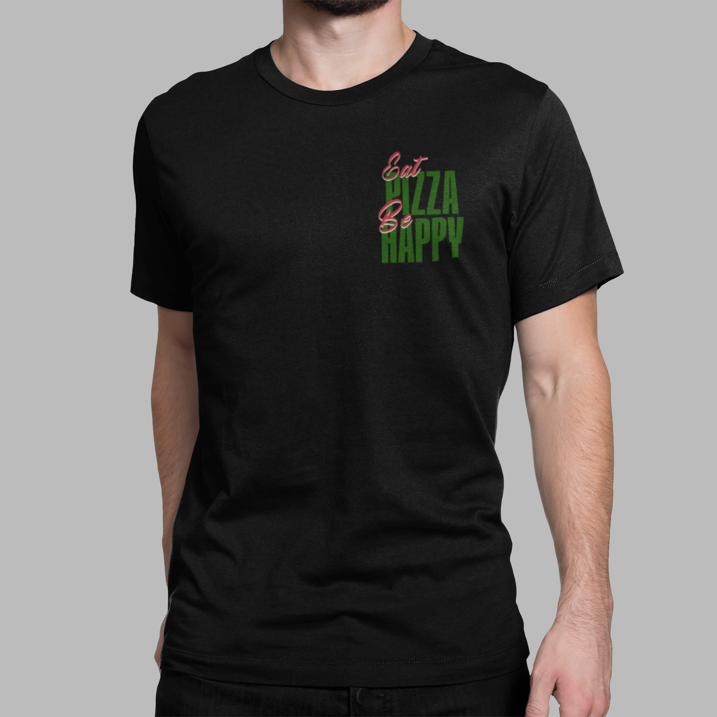 Eat Pizza Be Happy (Hand-drawn) T-Shirt